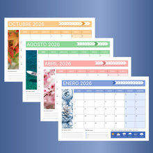 Cargar imagen en el visor de la galería, Calendario 2026 para personas mayores, tamaño A3 imprimible